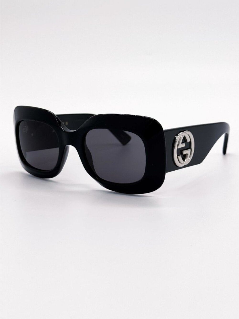 NEW GUCCI SUNGLASSES GG1695S 001 BLACK SQUARE WOMEN GUCCI EYEWEAR - Picture 3 of 9